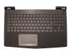 Tastatur inkl. Topcase DE (deutsch) schwarz/schwarz original für Lenovo Legion Y520-15IKBA (80WY)