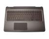 Tastatur inkl. Topcase DE (deutsch) grau/grau mit Backlight original für HP Omen 15-ax009ng (X0L30EA)
