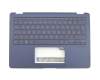 Tastatur inkl. Topcase DE (deutsch) schwarz/blau mit Backlight original für Asus ZenBook Flip S UX370UA
