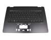 Tastatur inkl. Topcase DE (deutsch) schwarz/schwarz mit Backlight original für Acer Aspire R14 (R5-471T)