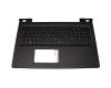 Tastatur inkl. Topcase DE (deutsch) schwarz/schwarz mit Backlight original für Lenovo IdeaPad 700-15ISK (80RU)