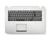 Tastatur inkl. Topcase DE (deutsch) schwarz/silber mit Backlight original für Asus VivoBook 17 X705UQ