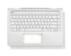 Tastatur inkl. Topcase DE (deutsch) silber/silber mit Backlight original für HP Pavilion 14-bf000