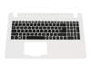 Tastatur inkl. Topcase DE (deutsch) schwarz/weiß original für Acer Aspire ES1-572