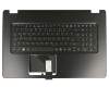 Tastatur inkl. Topcase DE (deutsch) schwarz/schwarz mit Backlight original für Acer Aspire F17 (F5-771G)