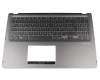 Tastatur inkl. Topcase DE (deutsch) schwarz/grau mit Backlight original für Asus ZenBook Flip UX561UD
