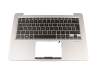 Tastatur inkl. Topcase DE (deutsch) schwarz/silber mit Backlight original für Asus ZenBook UX330CA