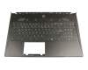 Tastatur inkl. Topcase DE (deutsch) schwarz/schwarz mit Backlight original für MSI GS60 6QC/6QD (MS-16H8)