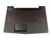 Tastatur inkl. Topcase DE (deutsch) schwarz/schwarz mit Backlight original für Lenovo Legion Y520-15IKBN (80YY)