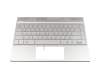 Tastatur inkl. Topcase DE (deutsch) silber/silber mit Backlight original für HP Envy 13-ah0400