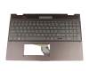 Tastatur inkl. Topcase DE (deutsch) anthrazit/grau mit Backlight original für HP Spectre x360 15-ch000