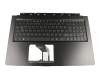 Tastatur inkl. Topcase DE (deutsch) schwarz/schwarz mit Backlight original für Acer Aspire V 15 Nitro (VN7-593G)