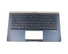 Tastatur inkl. Topcase DE (deutsch) schwarz/blau mit Backlight original für Asus ZenBook 13 UX333FN