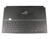 Tastatur inkl. Topcase DE (deutsch) schwarz/schwarz mit Backlight original für Asus ROG Zephyrus S GX701GWR