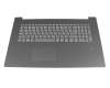 Tastatur inkl. Topcase DE (deutsch) grau/grau für Fingerprint-Scanner original für Lenovo IdeaPad 330-17IKB (81DK)