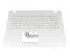 Tastatur inkl. Topcase DE (deutsch) weiß/weiß original für Asus VivoBook 17 F705NA
