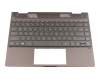 L13650-041 Original HP Tastatur inkl. Topcase DE (deutsch) schwarz/grau mit Backlight