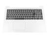 Tastatur inkl. Topcase DE (deutsch) grau/weiß original für Lenovo IdeaPad 330-15AST (81D6)