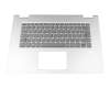 Tastatur inkl. Topcase DE (deutsch) grau/silber mit Backlight original für Lenovo Yoga 730-15IWL (81JS)