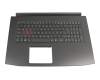 Tastatur inkl. Topcase DE (deutsch) schwarz/schwarz mit Backlight (GeForce 1060) original für Acer Predator Helios 300 (PH317-51)