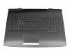 Tastatur inkl. Topcase DE (deutsch) schwarz/schwarz mit Backlight original für HP Omen 17-an100