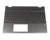 Tastatur inkl. Topcase DE (deutsch) schwarz/schwarz mit Backlight original für HP Pavilion x360 15-cr0100