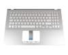Tastatur inkl. Topcase DE (deutsch) silber/silber mit Backlight original für Asus VivoBook S15 S530FA
