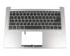 Tastatur inkl. Topcase DE (deutsch) schwarz/silber mit Backlight original für Acer Swift 3 (SF314-56)