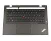 Tastatur inkl. Topcase DE (deutsch) schwarz/schwarz mit Backlight und Mouse-Stick original für Lenovo ThinkPad X1 Carbon 2th Gen (20A7/20A8)