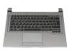 Tastatur inkl. Topcase DE (deutsch) schwarz/grau original für Fujitsu Stylistic Q616