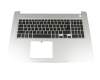 Tastatur inkl. Topcase DE (deutsch) schwarz/silber original für Dell Inspiron 17 (5770)