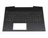 Tastatur inkl. Topcase DE (deutsch) schwarz/weiß/schwarz mit Backlight original für HP Pavilion Gaming 15-cx0000
