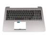 Tastatur inkl. Topcase US (englisch) schwarz/grau mit Backlight original für Asus ZenBook UX510UW
