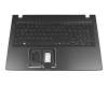 Tastatur inkl. Topcase DE (deutsch) schwarz/schwarz mit Backlight original für Acer TravelMate P2 (P259-M)