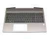 Tastatur inkl. Topcase DE (deutsch) grau/grau mit Backlight original für HP ZBook 15v G5