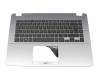 Tastatur inkl. Topcase DE (deutsch) schwarz/silber original für Asus VivoBook 15 X505BA