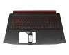 Tastatur inkl. Topcase US (englisch) schwarz/rot/schwarz mit Backlight (Nvidia 1060) original für Acer Nitro 5 (AN515-52)