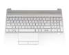 Tastatur inkl. Topcase DE (deutsch) silber/silber original für HP 15-dw1000