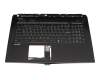 Tastatur inkl. Topcase DE (deutsch) schwarz/schwarz mit Backlight original für MSI GS73 Stealth 8RE (MS-17B5)