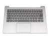 Tastatur inkl. Topcase DE (deutsch) grau/silber mit Backlight original für Lenovo IdeaPad 530S-14ARR (81H1)