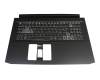 Tastatur inkl. Topcase FR (französisch) schwarz/weiß/schwarz mit Backlight (GTX 1660/RTX 2060) original für Acer Nitro 5 (AN517-52)