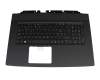 Tastatur inkl. Topcase SF (schweiz-französisch) schwarz/schwarz mit Backlight original für Acer Aspire V 17 Nitro (VN7-792G)