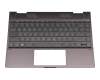 Tastatur inkl. Topcase DE (deutsch) dunkelgrau/grau mit Backlight original für HP Envy x360 13-ag0100