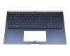 Tastatur inkl. Topcase DE (deutsch) blau/blau mit Backlight original für Asus ZenBook 15 UX534FAC