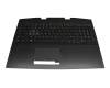 Tastatur inkl. Topcase DE (deutsch) schwarz/schwarz mit Backlight original für HP Omen 17-cb1000