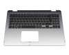 Tastatur inkl. Topcase DE (deutsch) schwarz/grau mit Backlight original für Asus VivoBook Flip 15 TP510UA