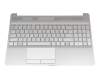 Tastatur inkl. Topcase DE (deutsch) silber/silber Inkl. Touchpad original für HP 15-dw2000