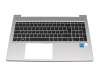 Tastatur inkl. Topcase DE (deutsch) schwarz/silber mit Backlight original für HP ProBook 455 G8