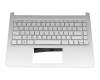 Tastatur inkl. Topcase DE (deutsch) silber/silber original für HP 14s-dq2000
