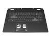 Tastatur inkl. Topcase DE (deutsch) schwarz/weiß/schwarz mit Backlight original für Acer Nitro 5 (AN517-42)